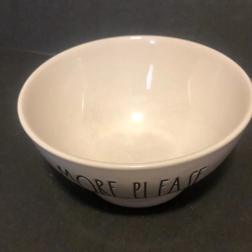 Rae Dunn Artisan Collection by Magenta Small Footed Bowl “More Please” - Picture 2 of 4